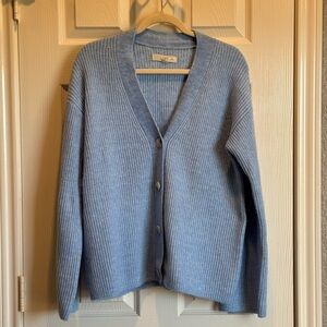 Loft - Ribbed V-Neck Cardigan